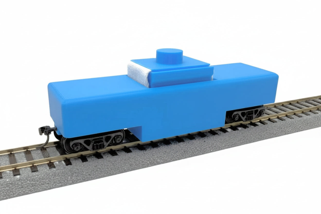 HO Scale Model Railroad Track Cleaning Car