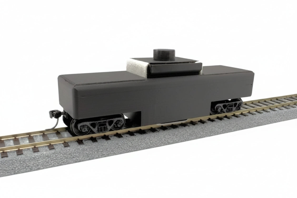 HO Scale Model Railroad Track Cleaning Car
